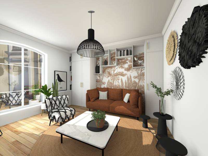 Plans d'architecte 3D rénovation d'un appartement haut de gamme à Marseille