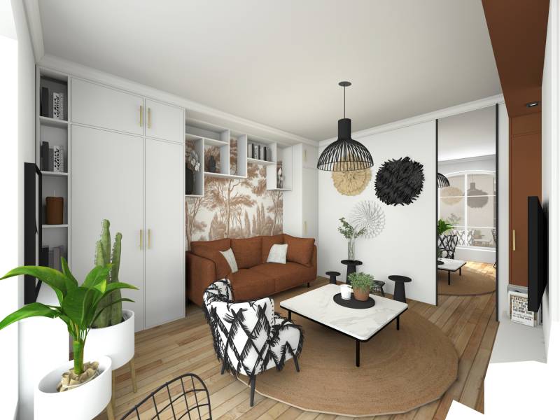 Optimisation d'un petit appartement et agencement sur mesure à Paris