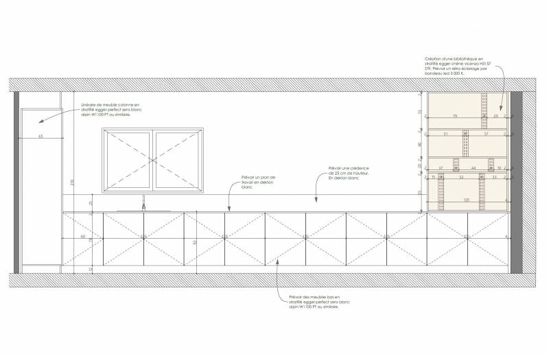 Détail du dossier de conception pour l'aménagement d'un séjour à Bordeaux