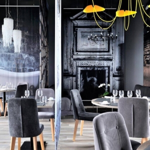 Transformation et aménagement intérieur d’un ancien garage automobile en restaurant haut de gamme à Granves-Sales